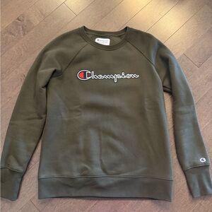 Champion Olive Crewneck Sweater